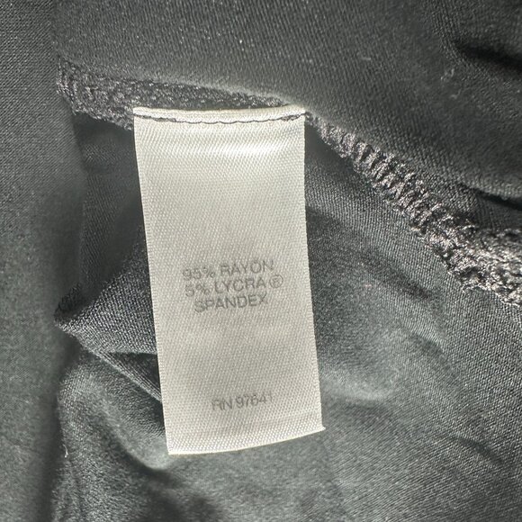 J Jill Wearever Collection Top Womens XL Sleeveless Tank Black Floral Print Knit - Picture 4 of 6